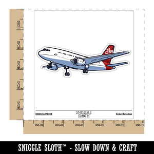 Commercial Airliner Airplane Aircraft Plane Waterproof Vinyl Phone Tablet Laptop Water Bottle Car Window Bumper Decal Sticker Set - 5 Pack