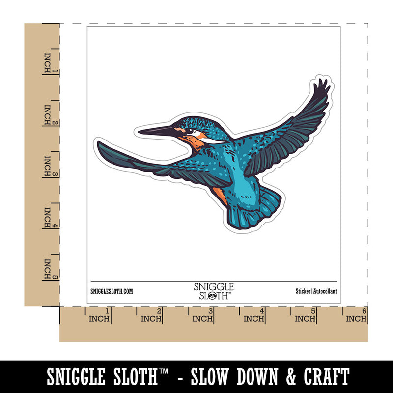 Common River Kingfisher Colorful Bird Waterproof Vinyl Phone Tablet Laptop Water Bottle Car Window Bumper Decal Sticker Set - 5 Pack