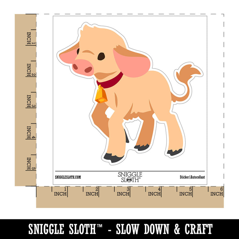 Cute Baby Cow Calf Waterproof Vinyl Phone Tablet Laptop Water Bottle Car Window Bumper Decal Sticker Set - 5 Pack