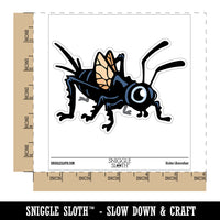 Cute Cartoon Cricket Bug Insect Waterproof Vinyl Phone Tablet Laptop Water Bottle Car Window Bumper Decal Sticker Set - 5 Pack