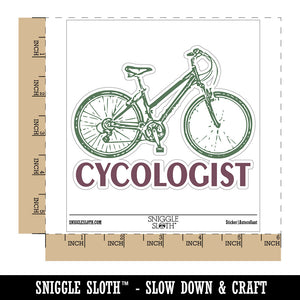 Cycologist Bike Cycling Waterproof Vinyl Phone Tablet Laptop Water Bottle Car Window Bumper Decal Sticker Set - 5 Pack
