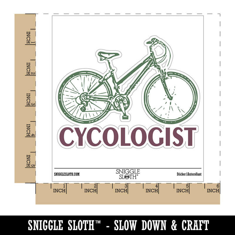Cycologist Bike Cycling Waterproof Vinyl Phone Tablet Laptop Water Bottle Car Window Bumper Decal Sticker Set - 5 Pack