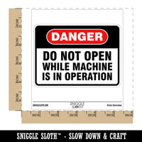 Danger Do Not Open Machine In Operation Waterproof Vinyl Phone Tablet Laptop Water Bottle Car Window Bumper Decal Sticker Set - 5 Pack