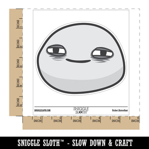 Depressed Sad Tired Exhausted Smiley Face Waterproof Vinyl Phone Tablet Laptop Water Bottle Car Window Bumper Decal Sticker Set - 5 Pack