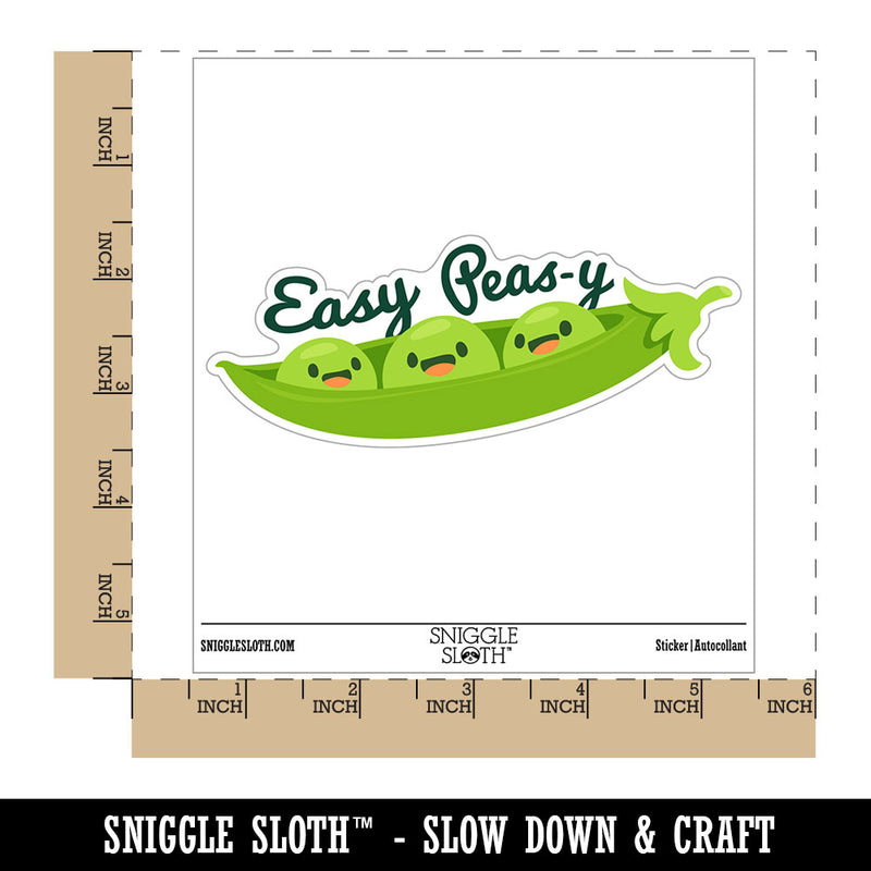 Easy Peas-y Peas Vegetable Compliment Grocery Waterproof Vinyl Phone Tablet Laptop Water Bottle Car Window Bumper Decal Sticker Set - 5 Pack