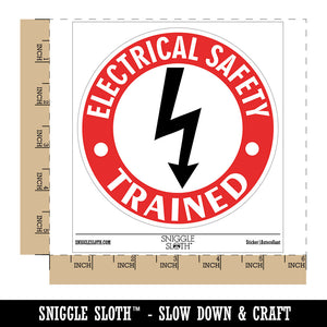 Electrical Safety Trained Professional Electrician Waterproof Vinyl Phone Tablet Laptop Water Bottle Car Window Bumper Decal Sticker Set - 5 Pack