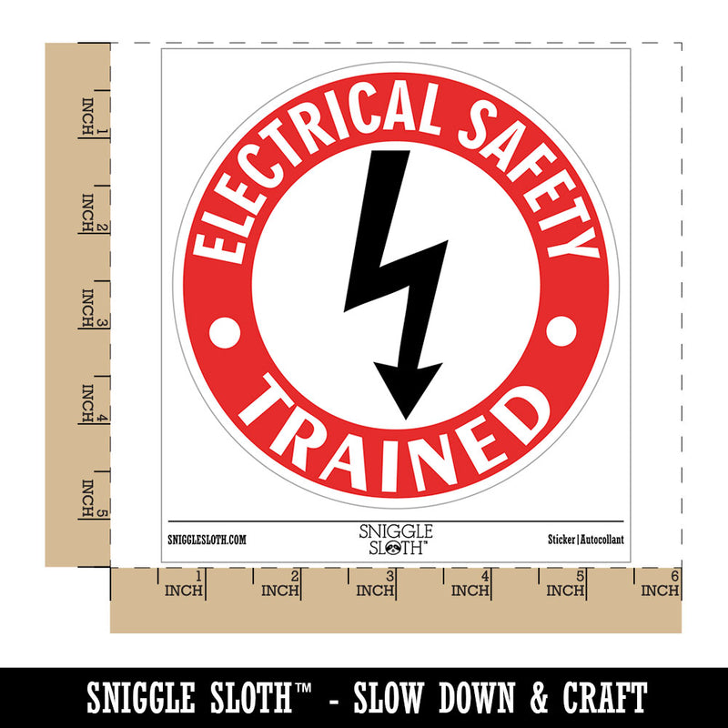Electrical Safety Trained Professional Electrician Waterproof Vinyl Phone Tablet Laptop Water Bottle Car Window Bumper Decal Sticker Set - 5 Pack