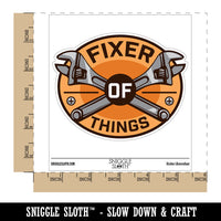 Fixer of Things Adjustable Wrench Repair Builder Waterproof Vinyl Phone Tablet Laptop Water Bottle Car Window Bumper Decal Sticker Set - 5 Pack