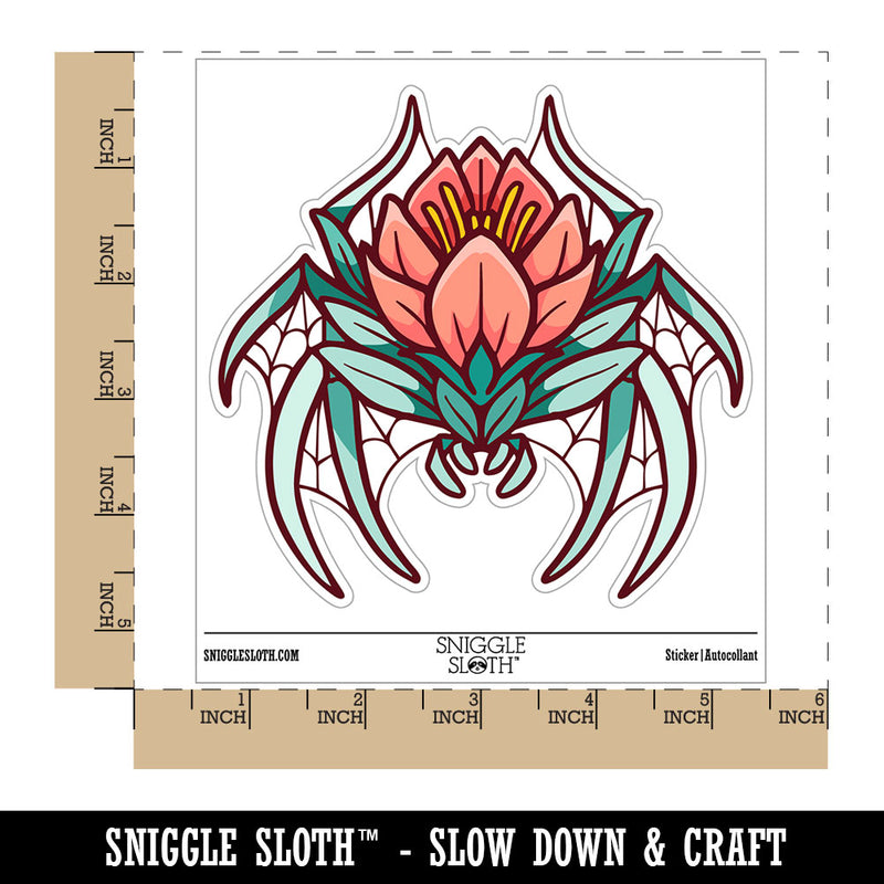 Floral Crab Spider Flower Waterproof Vinyl Phone Tablet Laptop Water Bottle Car Window Bumper Decal Sticker Set - 5 Pack