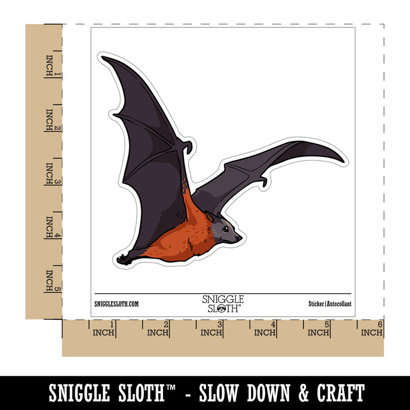Flying Fox Giant Fruit Bat Waterproof Vinyl Phone Tablet Laptop Water Bottle Car Window Bumper Decal Sticker Set - 5 Pack