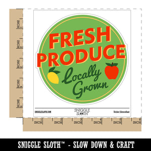 Fresh Produce Locally Grown Farm Fruit Groceries Waterproof Vinyl Phone Tablet Laptop Water Bottle Car Window Bumper Decal Sticker Set - 5 Pack
