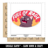 Full of Rage Screaming Fire Cat Waterproof Vinyl Phone Tablet Laptop Water Bottle Car Window Bumper Decal Sticker Set - 5 Pack