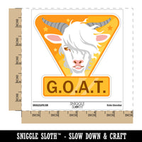 Greatest of All Time Handsome Goat Waterproof Vinyl Phone Tablet Laptop Water Bottle Car Window Bumper Decal Sticker Set - 5 Pack