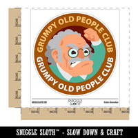 Grumpy Old People Club Waterproof Vinyl Phone Tablet Laptop Water Bottle Car Window Bumper Decal Sticker Set - 5 Pack