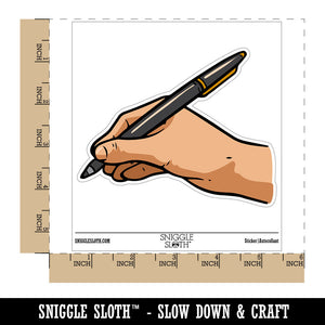 Hand Writing and Drawing With Pen Waterproof Vinyl Phone Tablet Laptop Water Bottle Car Window Bumper Decal Sticker Set - 5 Pack