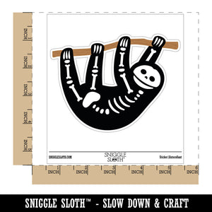 Hanging Sloth Skeleton Waterproof Vinyl Phone Tablet Laptop Water Bottle Car Window Bumper Decal Sticker Set - 5 Pack