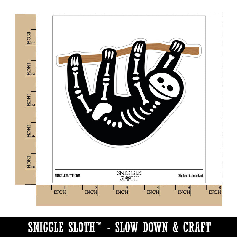 Hanging Sloth Skeleton Waterproof Vinyl Phone Tablet Laptop Water Bottle Car Window Bumper Decal Sticker Set - 5 Pack