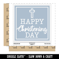 Happy Christening Day Baptism Waterproof Vinyl Phone Tablet Laptop Water Bottle Car Window Bumper Decal Sticker Set - 5 Pack
