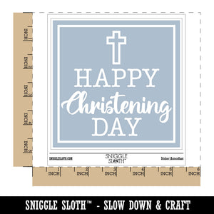 Happy Christening Day Baptism Waterproof Vinyl Phone Tablet Laptop Water Bottle Car Window Bumper Decal Sticker Set - 5 Pack