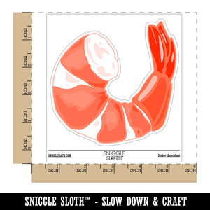 Headless Cooked Cocktail Shrimp Prawn Waterproof Vinyl Phone Tablet Laptop Water Bottle Car Window Bumper Decal Sticker Set - 5 Pack