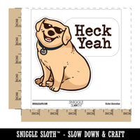 Heck Yeak Labrador Retriever Dog Sunglasses Cool Waterproof Vinyl Phone Tablet Laptop Water Bottle Car Window Bumper Decal Sticker Set - 5 Pack