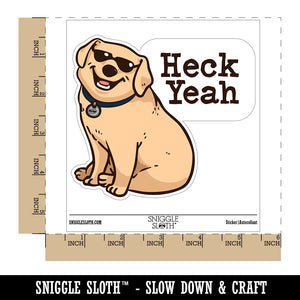 Heck Yeak Labrador Retriever Dog Sunglasses Cool Waterproof Vinyl Phone Tablet Laptop Water Bottle Car Window Bumper Decal Sticker Set - 5 Pack
