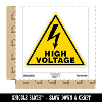 High Voltage Electricity Danger Shock Sign Waterproof Vinyl Phone Tablet Laptop Water Bottle Car Window Bumper Decal Sticker Set - 5 Pack