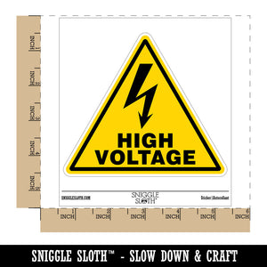 High Voltage Electricity Danger Shock Sign Waterproof Vinyl Phone Tablet Laptop Water Bottle Car Window Bumper Decal Sticker Set - 5 Pack