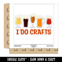 I do Crafts Beer Waterproof Vinyl Phone Tablet Laptop Water Bottle Car Window Bumper Decal Sticker Set - 5 Pack