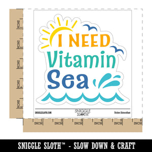 I Need Vitamin Sea Waterproof Vinyl Phone Tablet Laptop Water Bottle Car Window Bumper Decal Sticker Set - 5 Pack