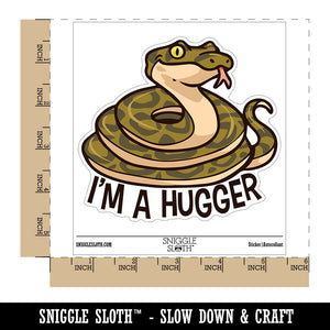 I'm A Hugger Snake Boa Constrictor Python Hug Waterproof Vinyl Phone Tablet Laptop Water Bottle Car Window Bumper Decal Sticker Set - 5 Pack