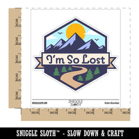 I'm So Lost Travel Adventure Funny Mountain Hiking Waterproof Vinyl Phone Tablet Laptop Water Bottle Car Window Bumper Decal Sticker Set - 5 Pack