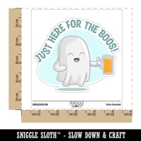 Just Here For the Boos Booze Drinking Ghost Waterproof Vinyl Phone Tablet Laptop Water Bottle Car Window Bumper Decal Sticker Set - 5 Pack