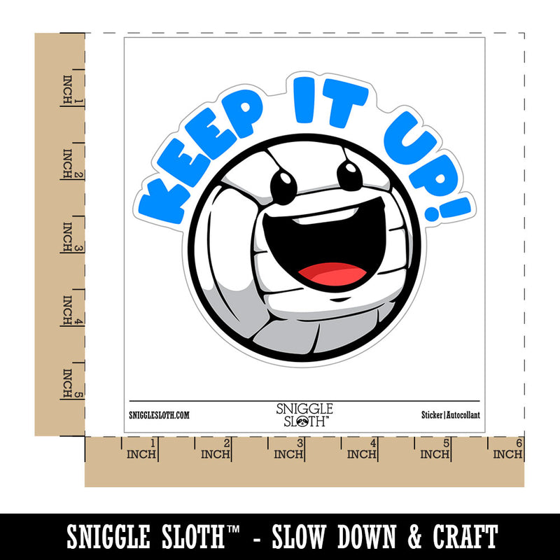 Keep It Up Volleyball Sports Student Teacher Waterproof Vinyl Phone Tablet Laptop Water Bottle Car Window Bumper Decal Sticker Set - 5 Pack