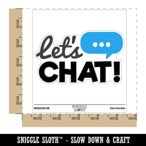 Let's Chat Speech Bubble Dialogue Text Message Waterproof Vinyl Phone Tablet Laptop Water Bottle Car Window Bumper Decal Sticker Set - 5 Pack