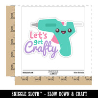 Let's Get Crafty Glue Gun Crafting Waterproof Vinyl Phone Tablet Laptop Water Bottle Car Window Bumper Decal Sticker Set - 5 Pack