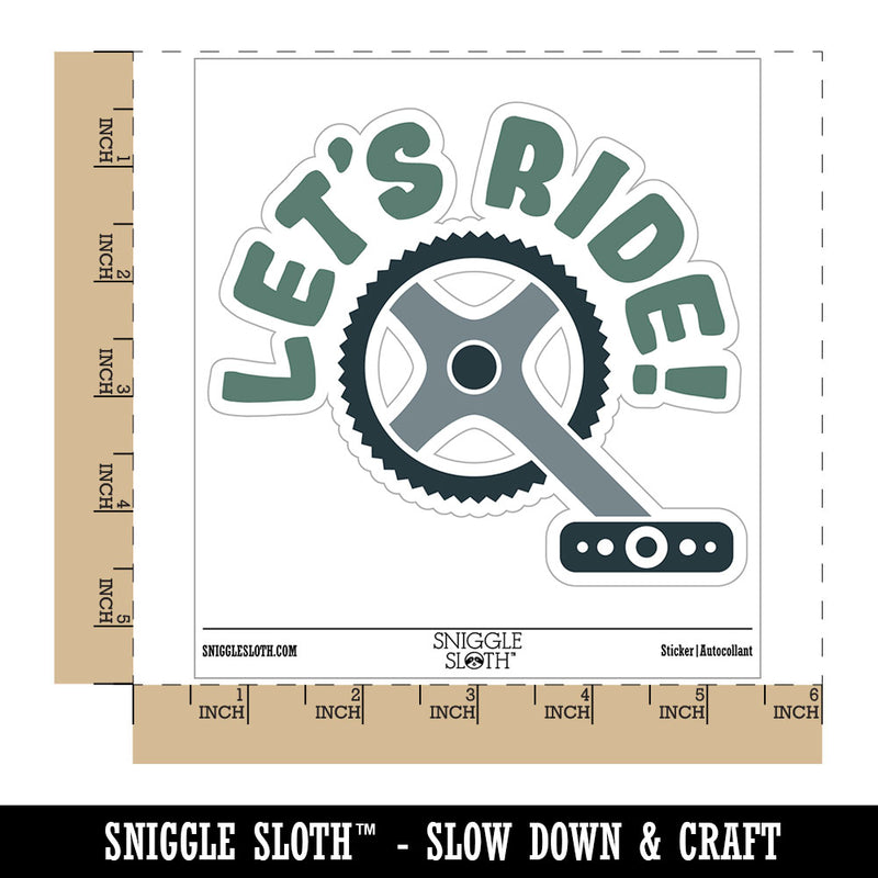 Let's Ride Bike Cycling Waterproof Vinyl Phone Tablet Laptop Water Bottle Car Window Bumper Decal Sticker Set - 5 Pack