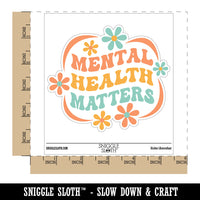 Mental Health Matters Waterproof Vinyl Phone Tablet Laptop Water Bottle Car Window Bumper Decal Sticker Set - 5 Pack