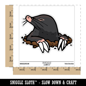 Mole Digging Mammal Popping Out of Hole Waterproof Vinyl Phone Tablet Laptop Water Bottle Car Window Bumper Decal Sticker Set - 5 Pack