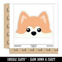 Peeking Akita Inu Dog Waterproof Vinyl Phone Tablet Laptop Water Bottle Car Window Bumper Decal Sticker Set - 5 Pack
