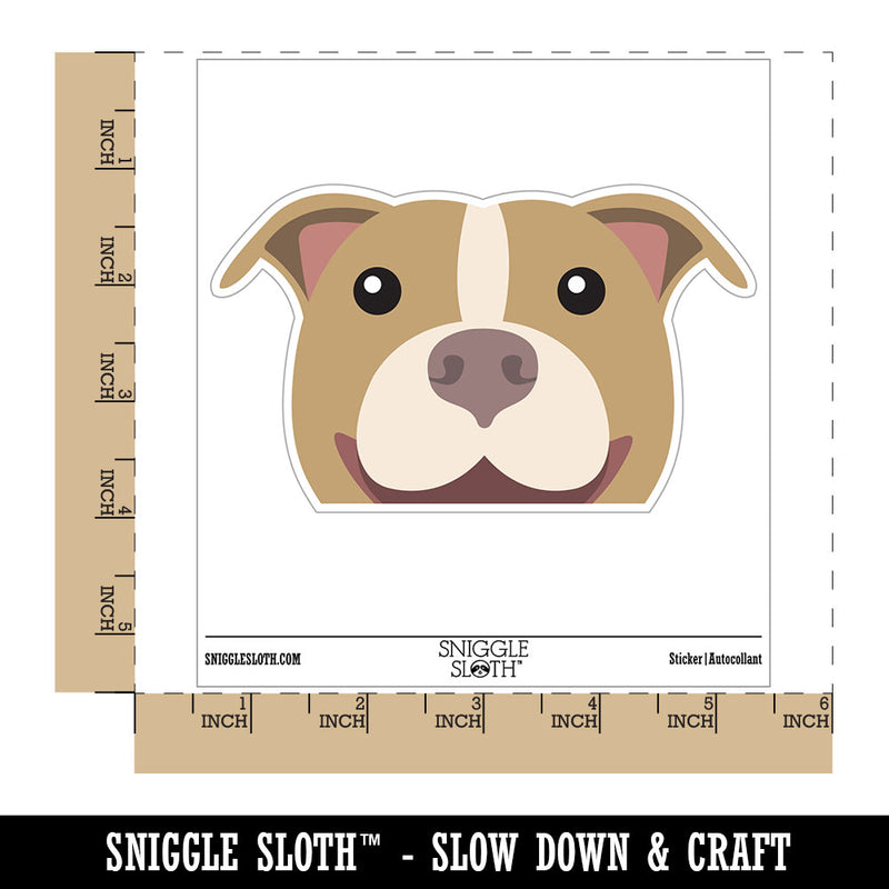 Peeking American Pitbull Terrier Dog Waterproof Vinyl Phone Tablet Laptop Water Bottle Car Window Bumper Decal Sticker Set - 5 Pack