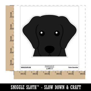 Peeking Black Labrador Retiever Dog Waterproof Vinyl Phone Tablet Laptop Water Bottle Car Window Bumper Decal Sticker Set - 5 Pack