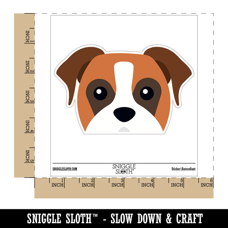 Peeking Boxer Dog Waterproof Vinyl Phone Tablet Laptop Water Bottle Car Window Bumper Decal Sticker Set - 5 Pack