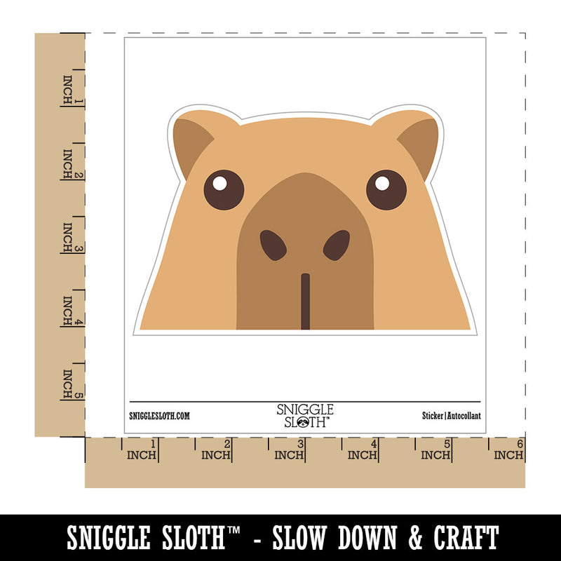 Peeking Capybara Waterproof Vinyl Phone Tablet Laptop Water Bottle Car Window Bumper Decal Sticker Set - 5 Pack
