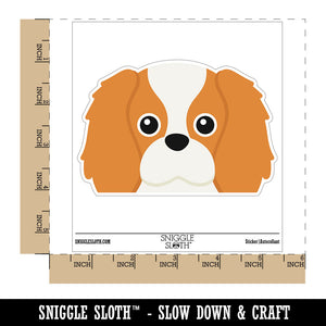 Peeking Cavalier King Charles Dog Waterproof Vinyl Phone Tablet Laptop Water Bottle Car Window Bumper Decal Sticker Set - 5 Pack