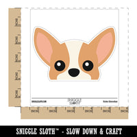 Peeking Chihuahua Dog Waterproof Vinyl Phone Tablet Laptop Water Bottle Car Window Bumper Decal Sticker Set - 5 Pack