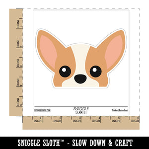 Peeking Chihuahua Dog Waterproof Vinyl Phone Tablet Laptop Water Bottle Car Window Bumper Decal Sticker Set - 5 Pack