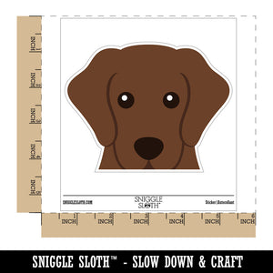 Peeking Chocolate Labrador Retiever Dog Waterproof Vinyl Phone Tablet Laptop Water Bottle Car Window Bumper Decal Sticker Set - 5 Pack