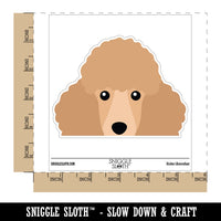 Peeking Cream Poodle Dog Waterproof Vinyl Phone Tablet Laptop Water Bottle Car Window Bumper Decal Sticker Set - 5 Pack