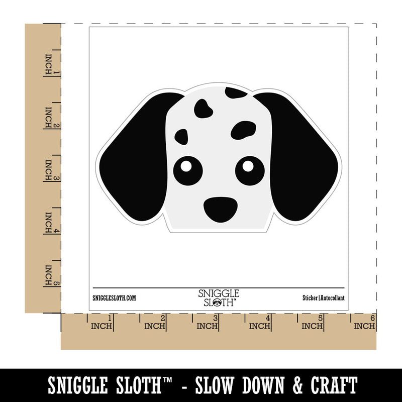 Peeking Dalmation Dog Waterproof Vinyl Phone Tablet Laptop Water Bottle Car Window Bumper Decal Sticker Set - 5 Pack